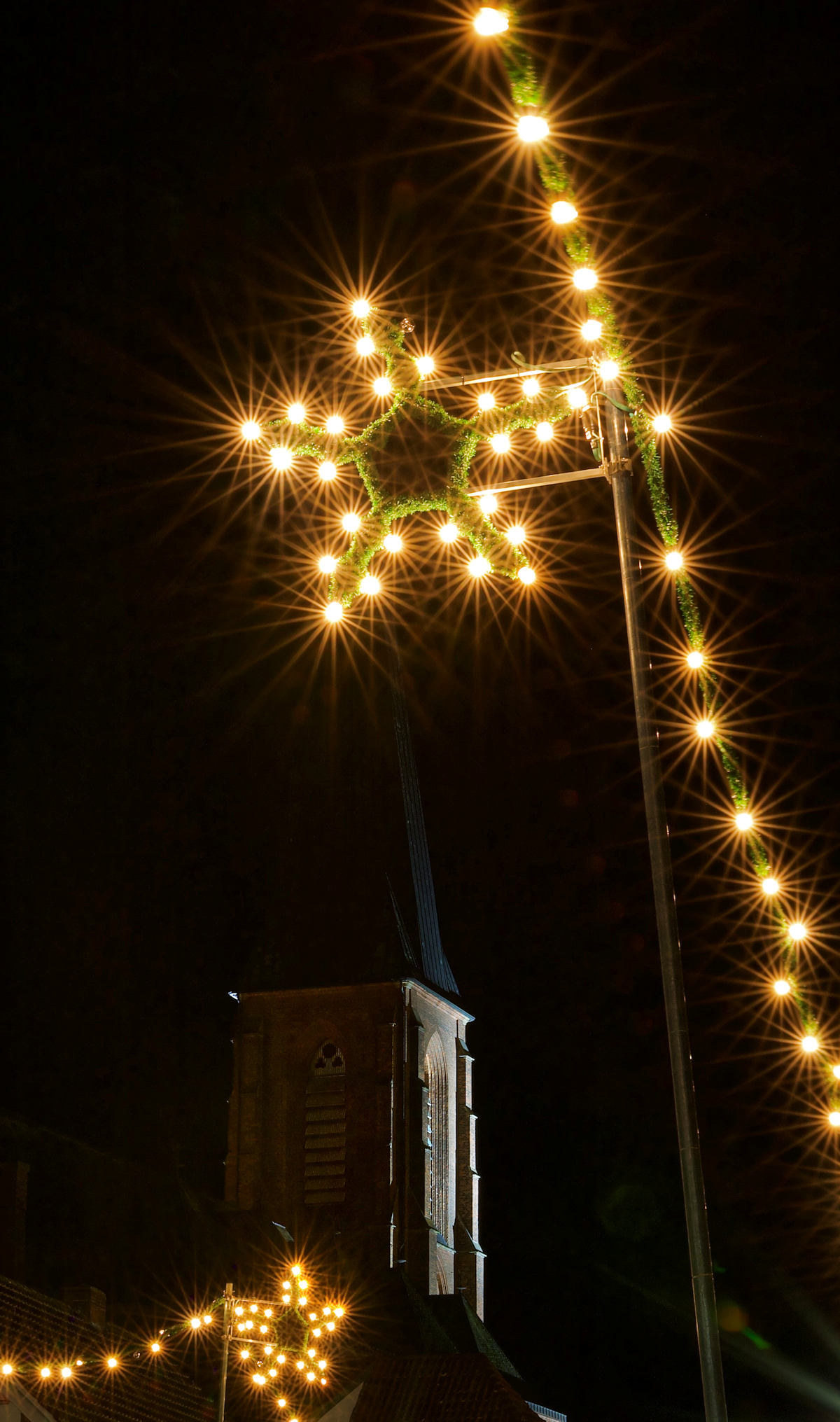 weihnachten, dinklage, weihnachtsbeleuchtung, festbeleuchtung, straßenbeleuchtung, illumination, straßenschmuck, ortsbild, straßenbild